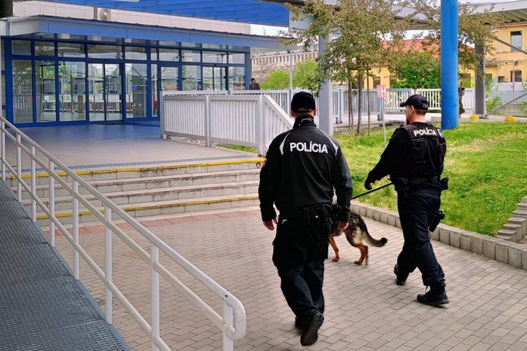 FOTO: Medzinárodná policajná akcia začala aj v Trnavskom kraji. Polícia so psami kontroluje železnice