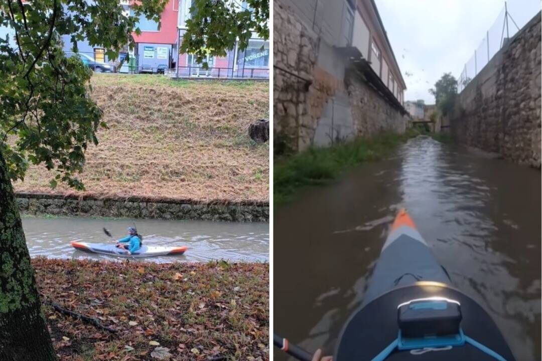 Foto: VIDEO: Muž, ktorý splavil Trnávku, zverejnil nezvyčajné video. Musel to byť super zážitok, píšu mu obyvatelia