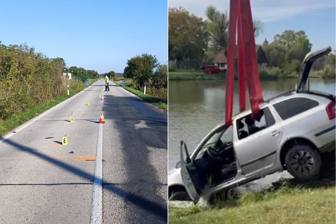 VIDEO: Polícia zadržala vinníka, ktorý pri Kútoch smrteľne zrazil Sebastiána a ušiel. Auto chcel utopiť v jazere