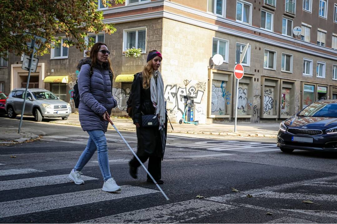 FOTO: Polícia na cestách kontroluje vodičov, či pustia slepých cez priechod, foto 8