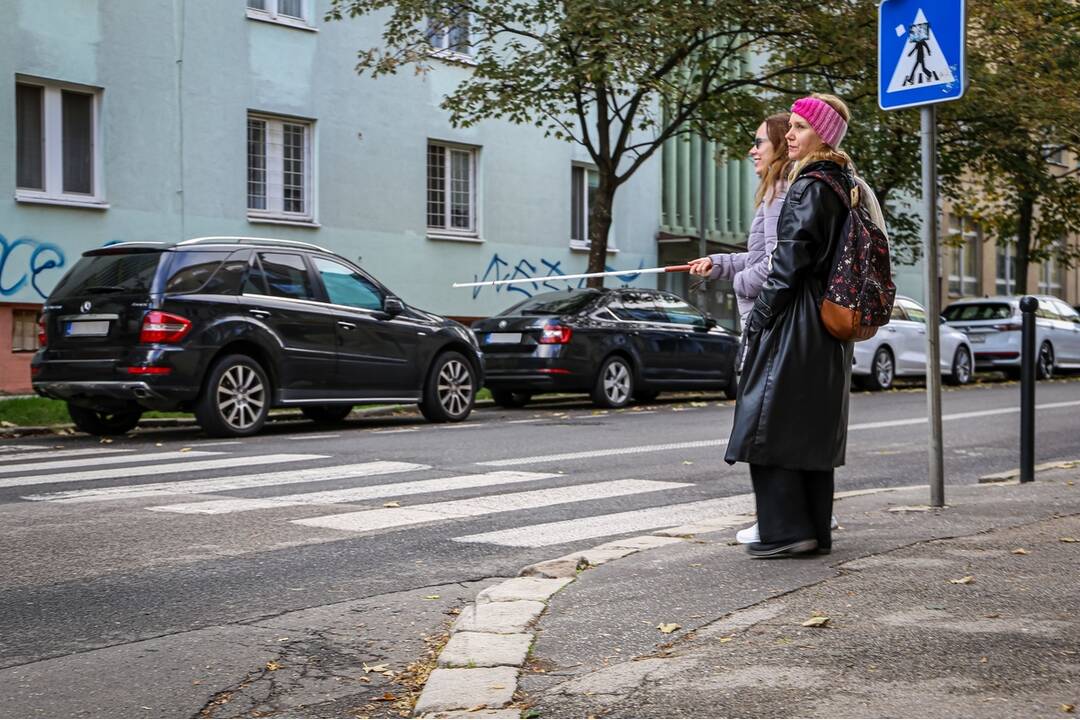 FOTO: Polícia na cestách kontroluje vodičov, či pustia slepých cez priechod, foto 10